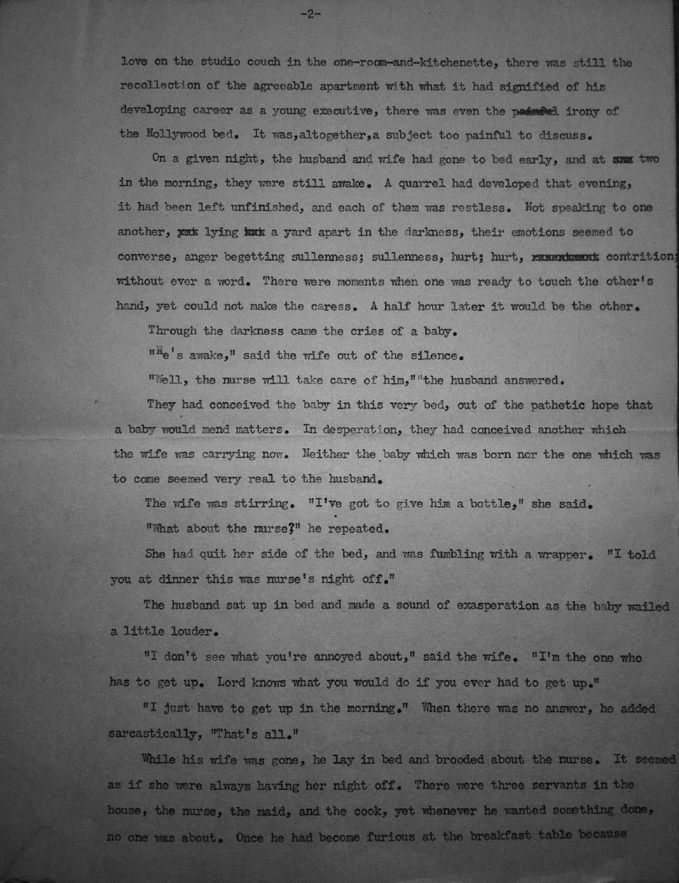 Page 2 of the typescript of “The Blood of the Blunt”