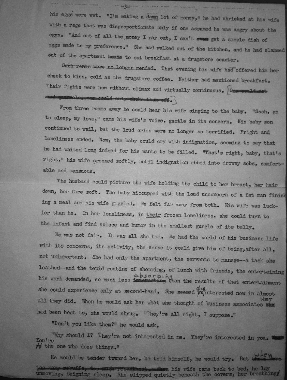 Page 3 of the typescript of “The Blood of the Blunt”
