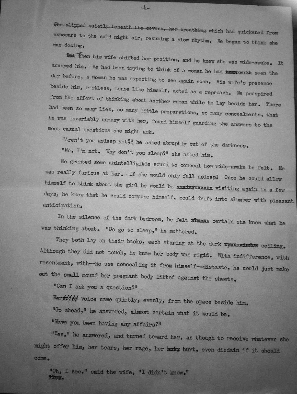 Page 4 of the typescript of “The Blood of the Blunt”