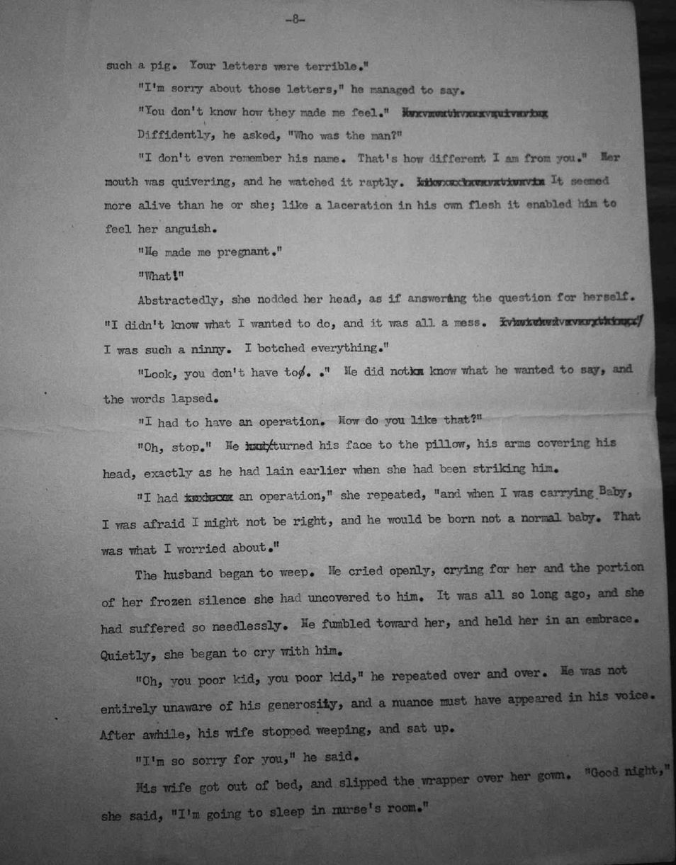 Page 8 of the typescript of “The Blood of the Blunt”