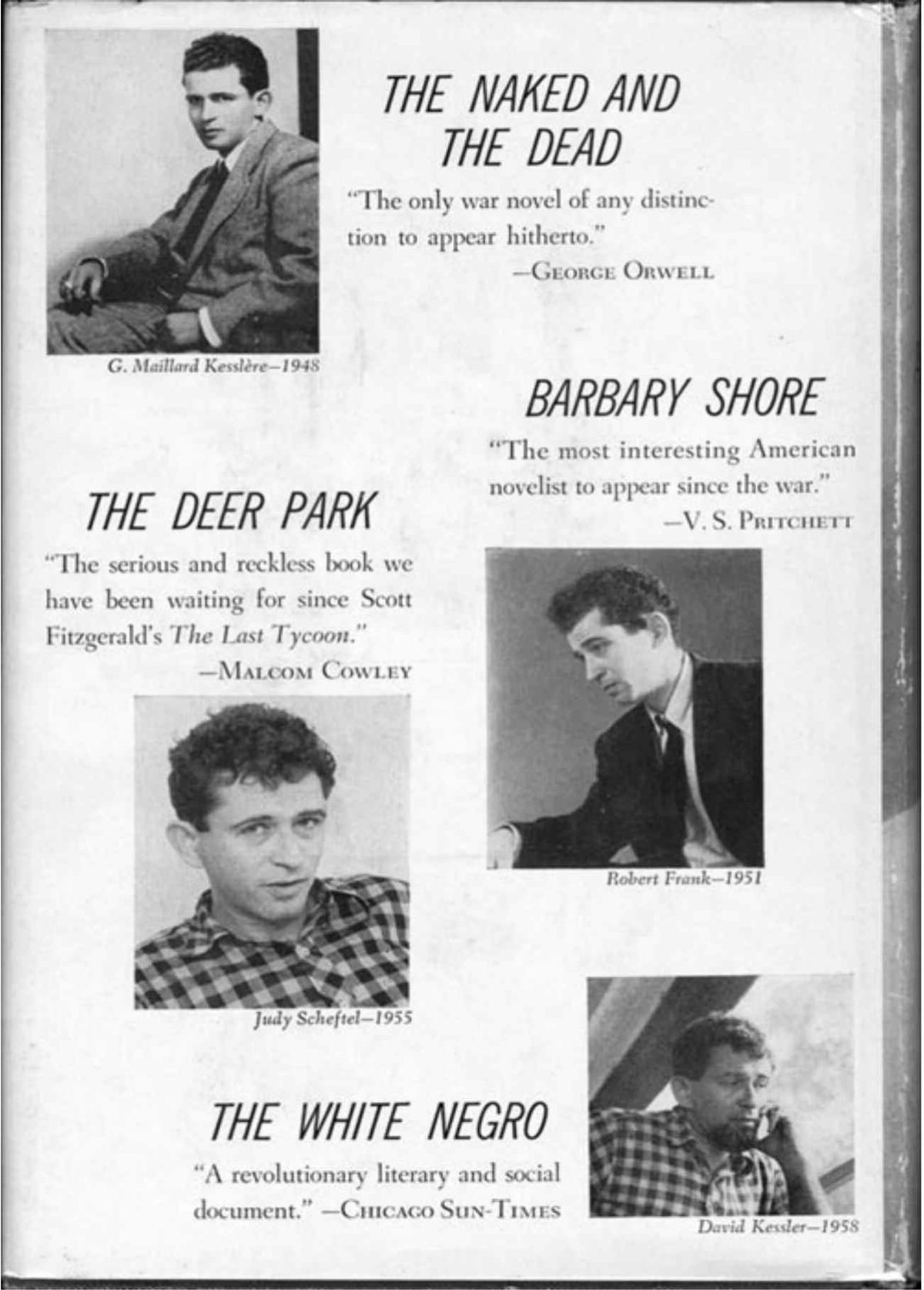 Figure 2.2: The back cover of Advertisements shows the author’s many facets.