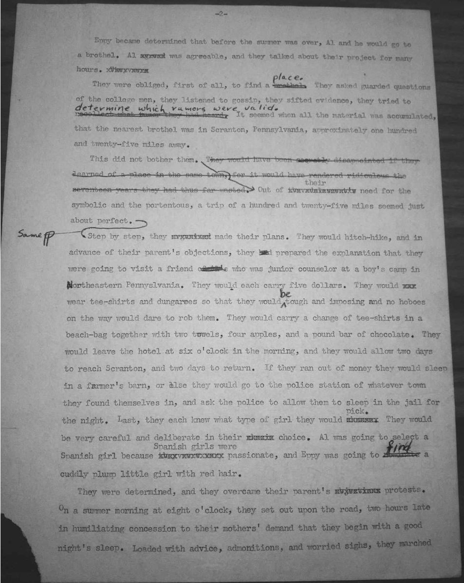 Page 2 of the typescript of “Love-Buds”