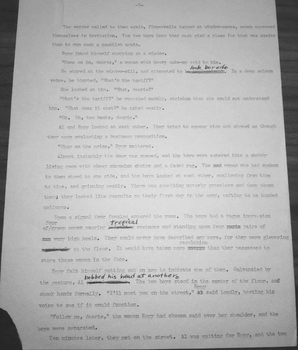 Page 5 of the typescript of “Love-Buds”