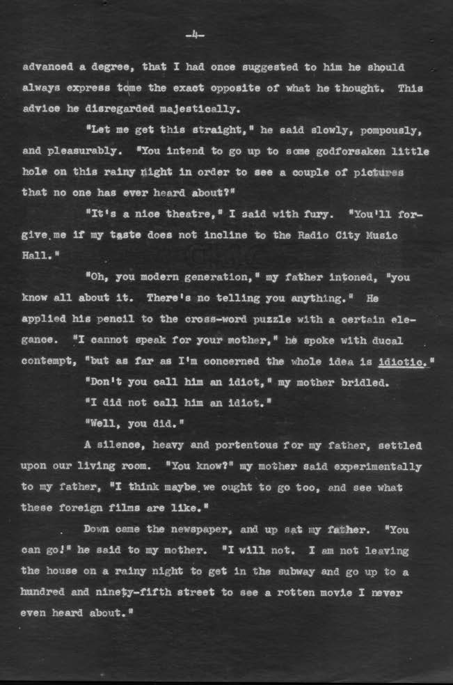 Page 4 of the typescript of “The Thalian Adventure”
