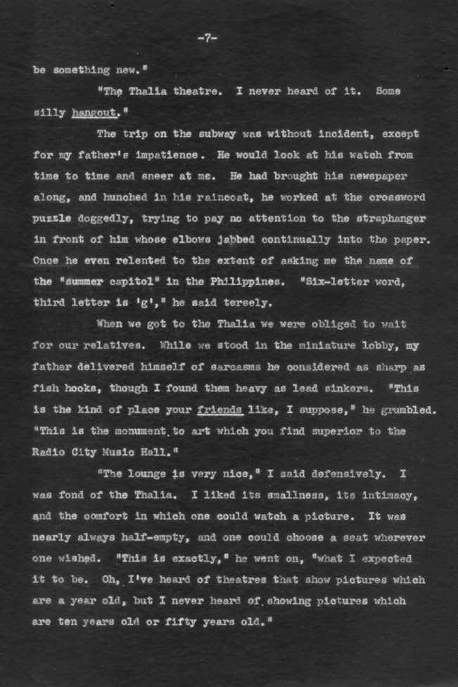 Page 7 of the typescript of “The Thalian Adventure”
