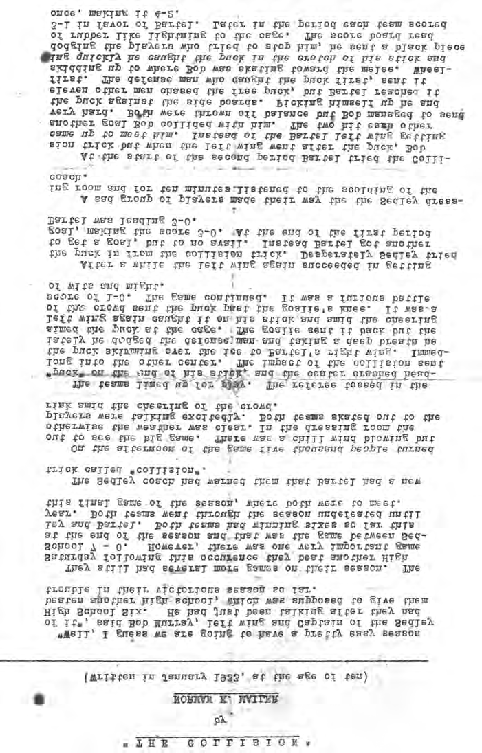Page 1 of the typescript of “The Collision”