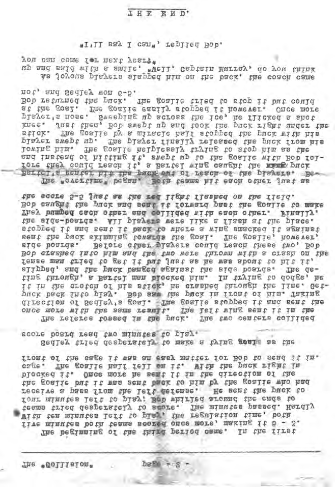 Page 2 of the typescript of “The Collision”