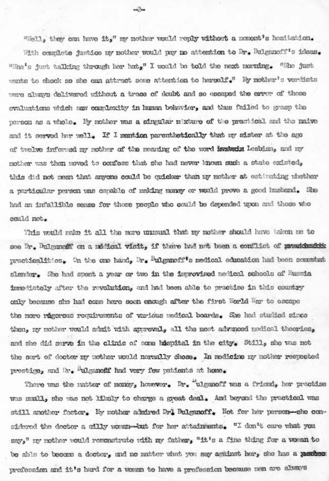 Page 3 of the typescript of “Dr. Bulganoff and the Solitary Teste”