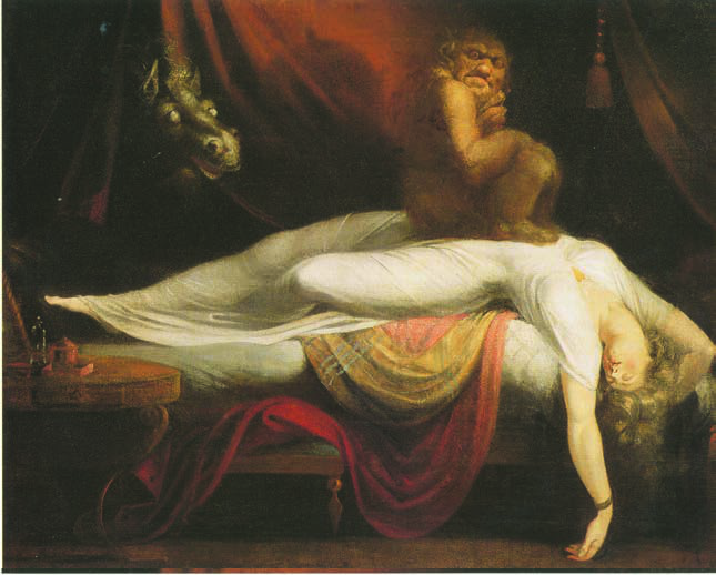 “The Nightmare” (1781) by Henry Fuseli. Current location: Detroit Institute of Arts. Image from Henry Fuseli by Martin Myrone. Princeton: Princeton University Press, 2001.
