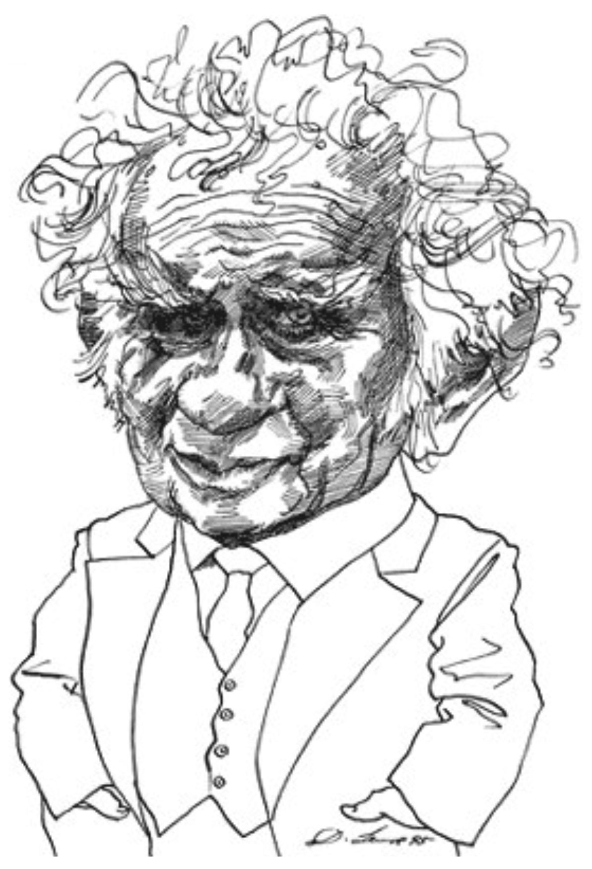 Norman Mailer; drawing by David Levine