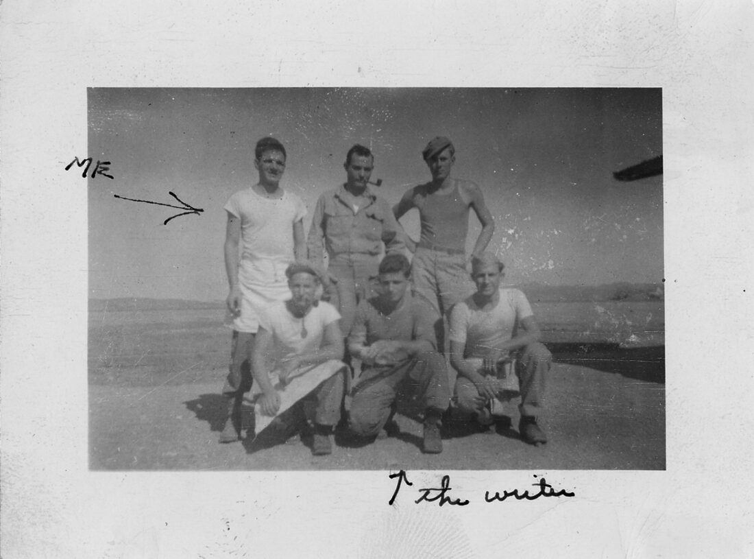 A snapshot of Norman Mailer, ca. 1944–1945, taken while stationed in Japan. This photograph was probably sent to him by another soldier, Ralph A. DiLella (“Me”).