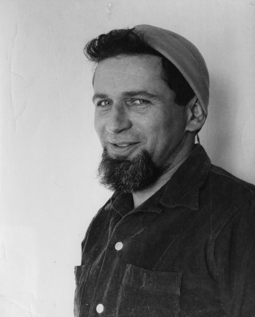 This photograph (ca. 1957) offers a rare glimpse of the hipster goatee Mailer sported for just a few months in the late 1950s.