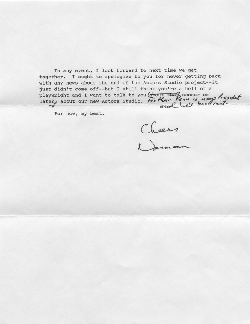 Norman Mailer’s reply to Don DeLillo, second page