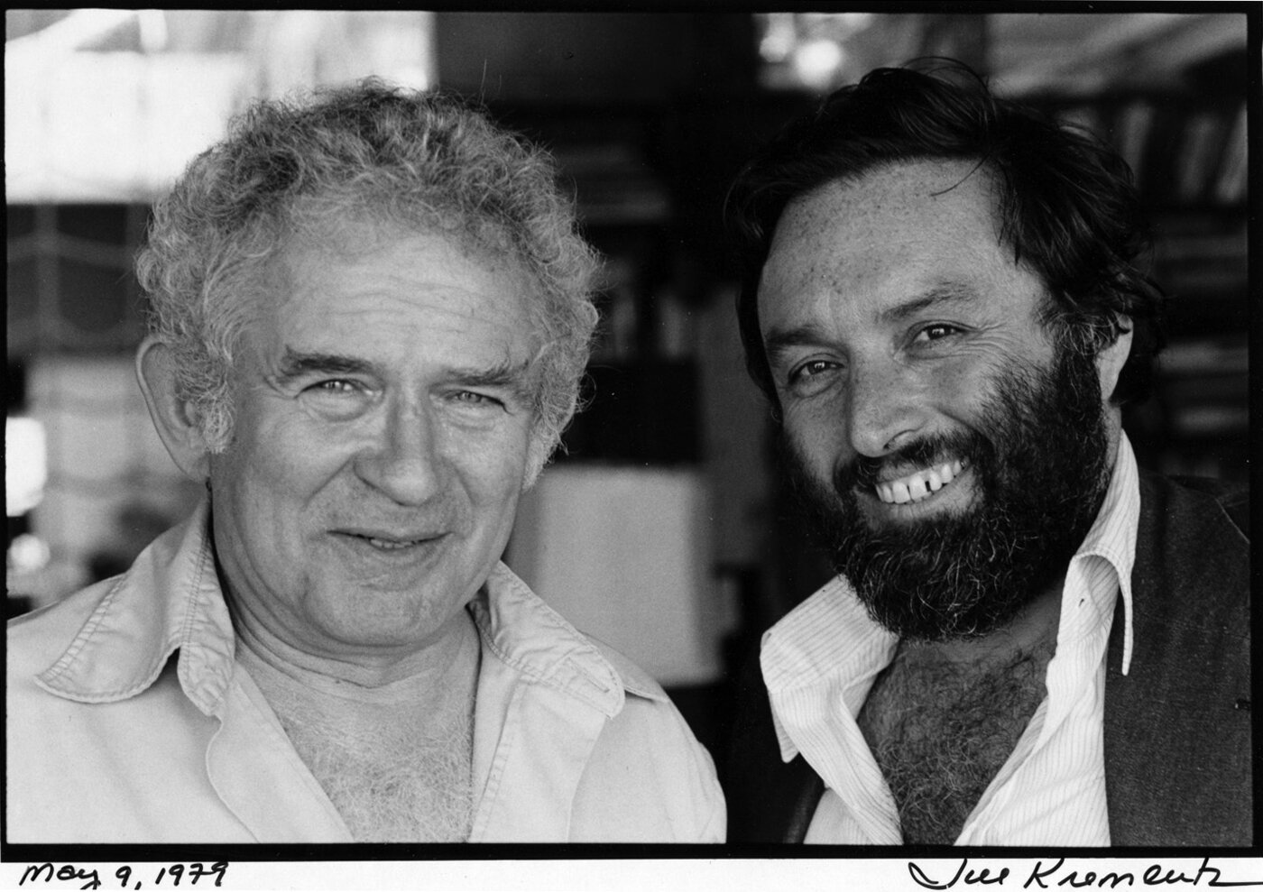 Mailer with Lawrence Schiller. Photo by Jill Krementz. All rights reserved.